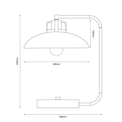 Stolna lampa FELIX 1xE27/60W/230V bijela