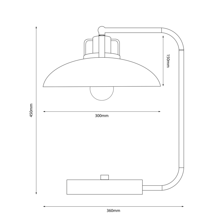 Stolna lampa FELIX 1xE27/60W/230V bijela