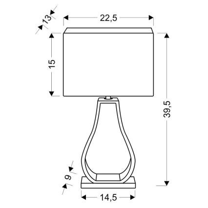Stolna lampa FEMO 1xE14/40W/230V siva/smeđa