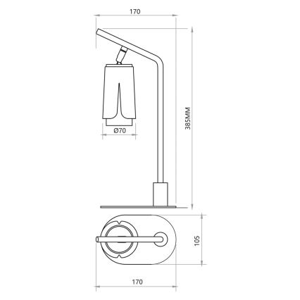 Stolna lampa FLOWER 1xGU10/8W/230V bijela