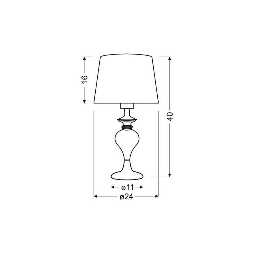 Stolna lampa GILLENIA 1xE27/60W/230V