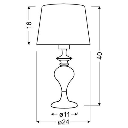 Stolna lampa GILLENIA 1xE27/60W/230V