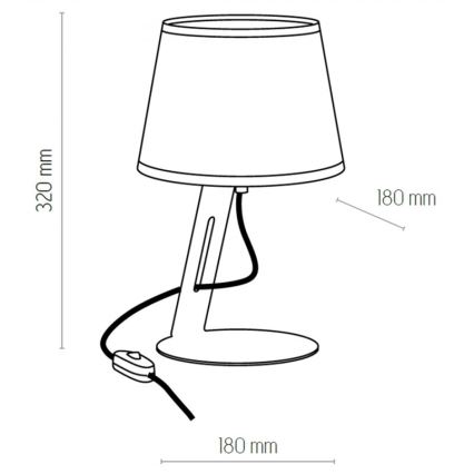 Stolna lampa GRACIA 1xE27/60W/230V bijela