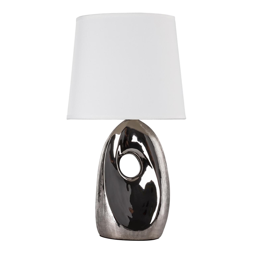 Stolna lampa HIERRO 1xE27/60W/230V bijela/sjajni krom