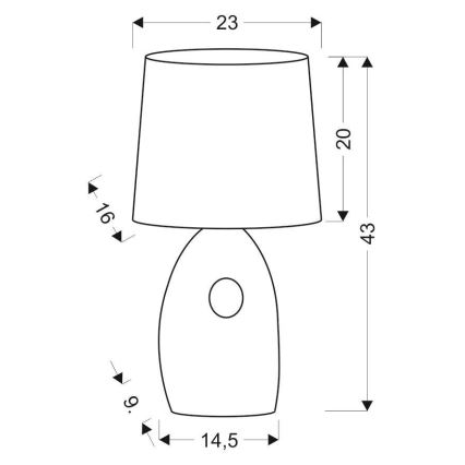 Stolna lampa HIERRO 1xE27/60W/230V bijela/sjajni krom