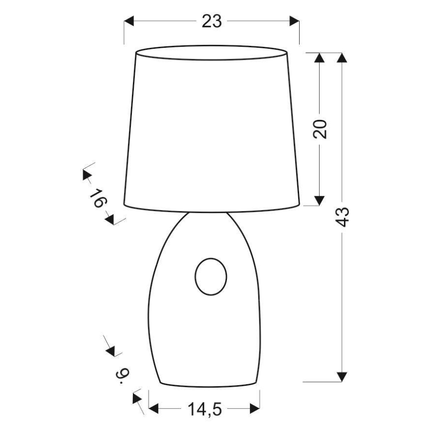 Stolna lampa HIERRO 1xE27/60W/230V crna/zlatna