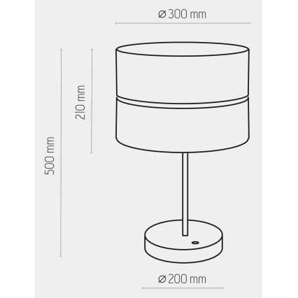 Stolna lampa HILTON 1xE27/25W/230V mesing/crna