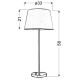 Stolna lampa IBIS 1xE14/40W/230V bijela/mat krom