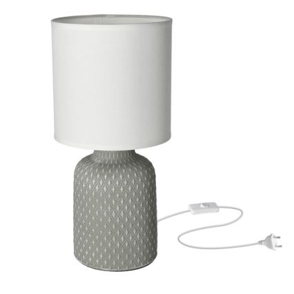 Stolna lampa INER 1xE14/40W/230V siva