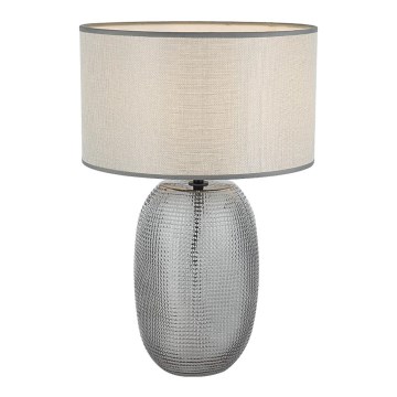 Stolna lampa JENIFER 1xE27/40W/230V siva/dimna