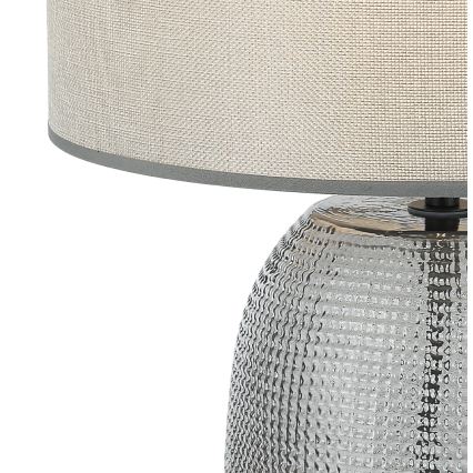 Stolna lampa JENIFER 1xE27/40W/230V siva/dimna
