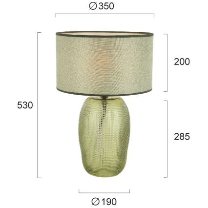 Stolna lampa JENIFER 1xE27/40W/230V zelena