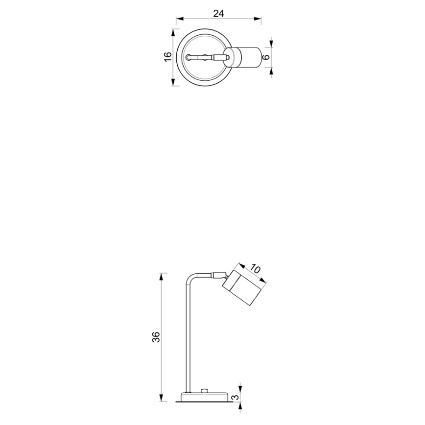 Stolna lampa JOKER 1xGU10/25W/230V crna/sjajni krom
