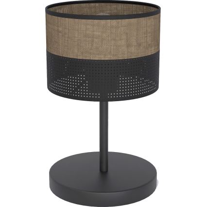 Stolna lampa KARBON 1xE27/15W/230V crna/smeđa