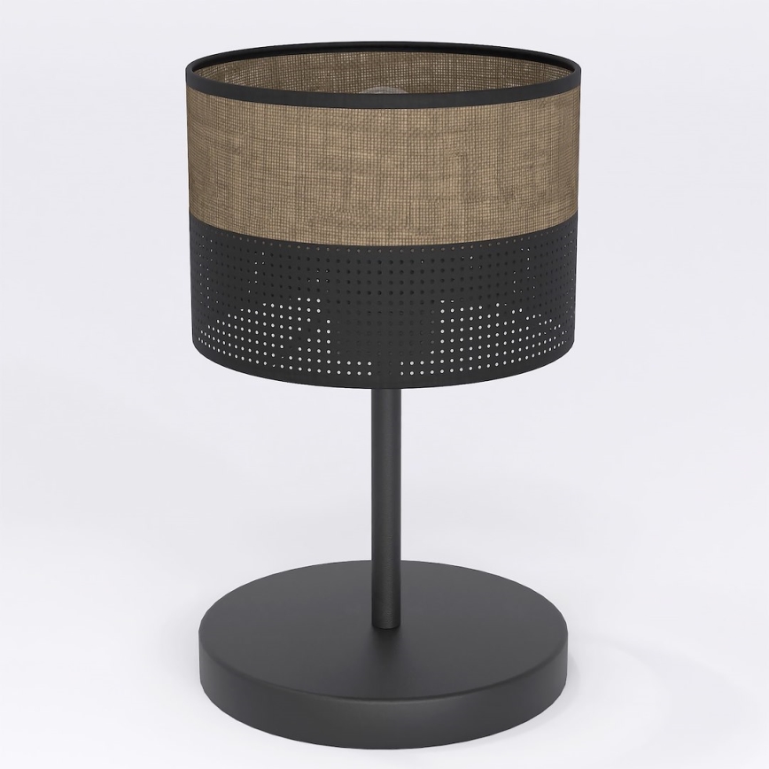 Stolna lampa KARBON 1xE27/15W/230V crna/smeđa