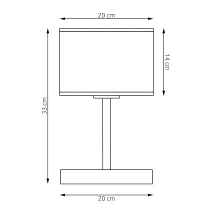 Stolna lampa KARBON 1xE27/15W/230V crna/smeđa