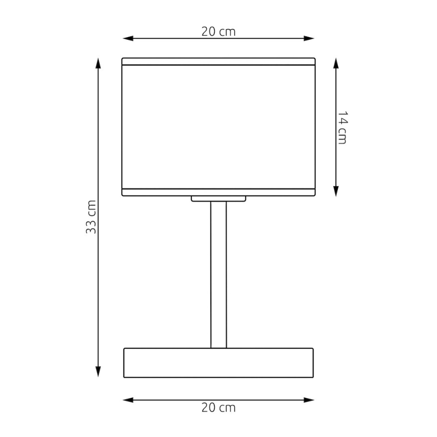 Stolna lampa KARBON 1xE27/15W/230V crna/smeđa