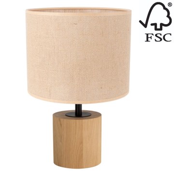 Stolna lampa KRETA 1xE27/25W/230V bor/narančasta – FSC certificirano