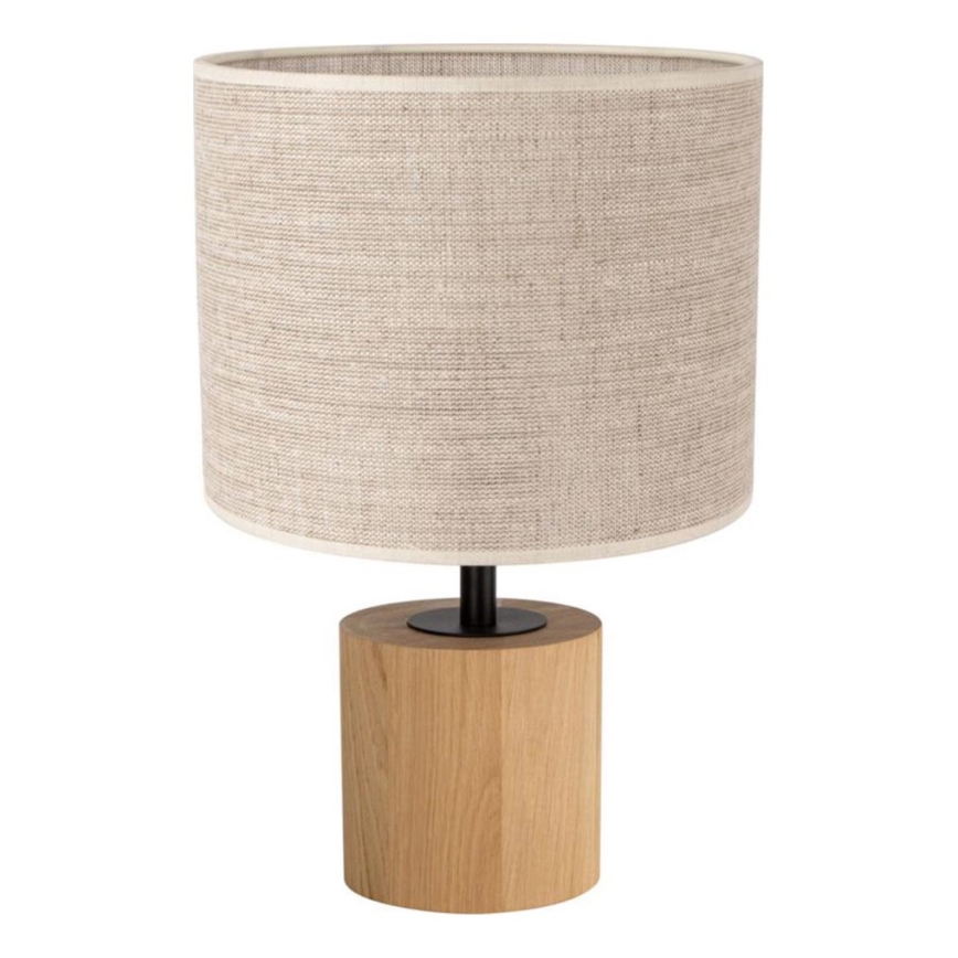 Stolna lampa KRETA 1xE27/25W/230V hrast/bež hrast