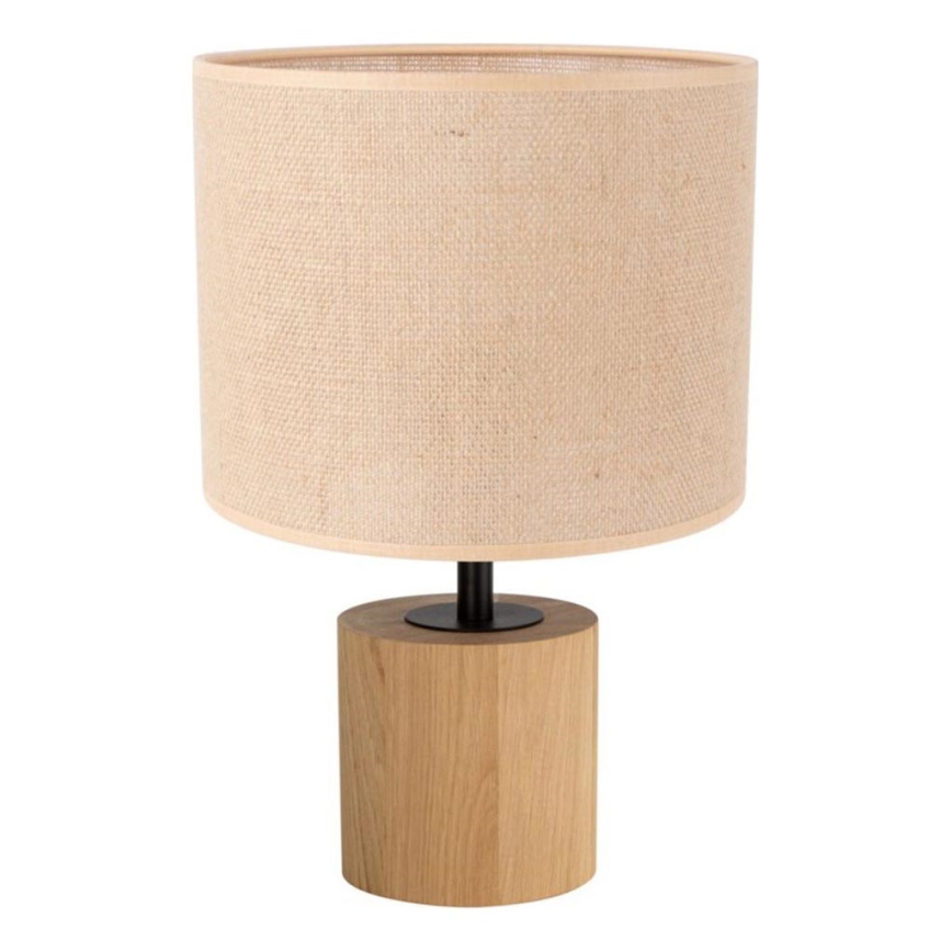 Stolna lampa KRETA 1xE27/25W/230V hrast/narančasta hrast