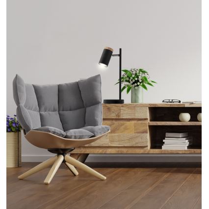 Stolna lampa LAGOS 1xGU10/15W/230V crna/smeđa