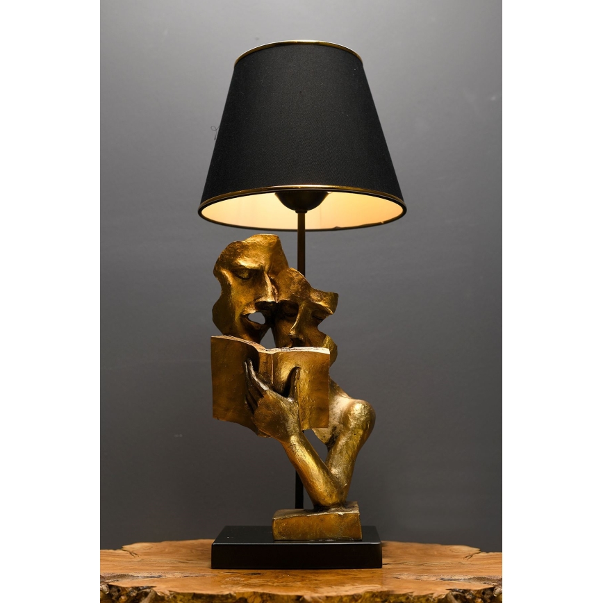 Stolna lampa LECTURE 1xE27/40W/230V crna/zlatna
