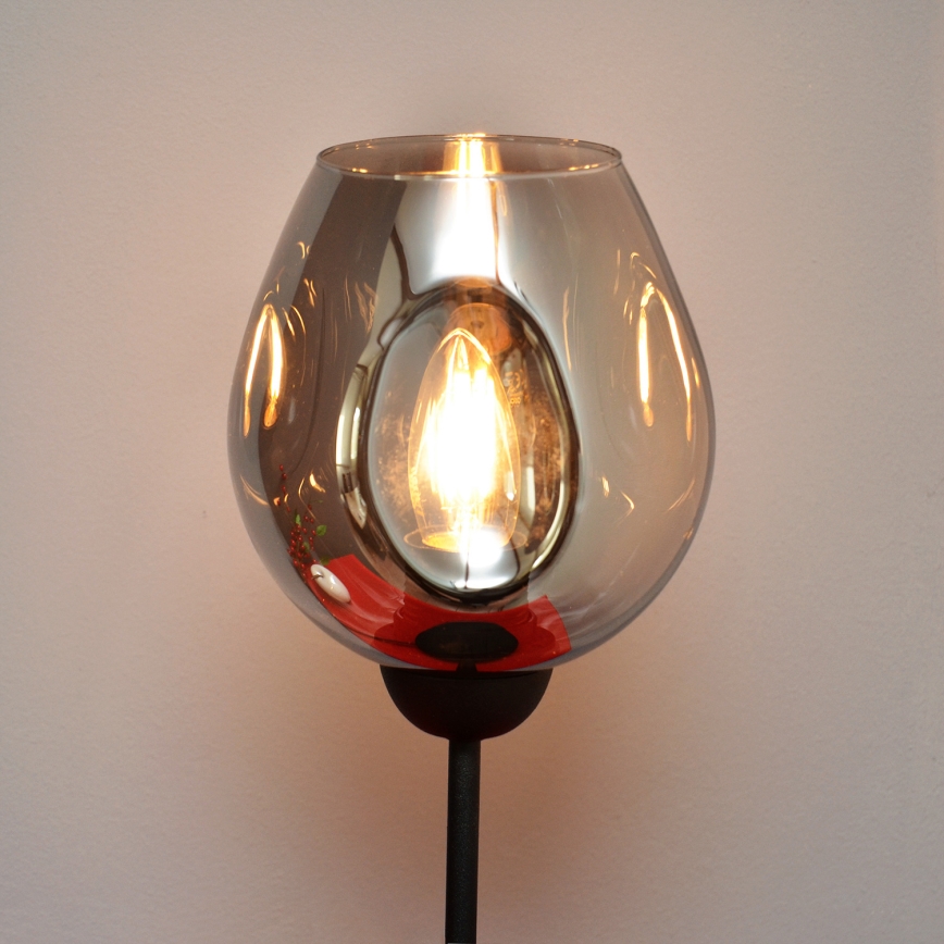 Stolna lampa LILI 1xE27/15W/230V crna/siva