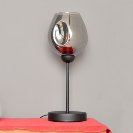 Stolna lampa LILI 1xE27/15W/230V crna/siva