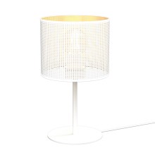 Stolna lampa LOFT SHADE 1xE27/60W/230V pr. 18 cm bijela/zlatna