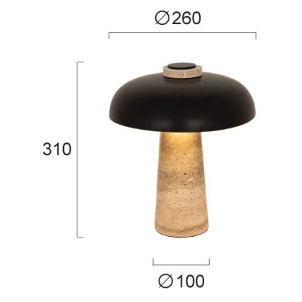 Stolna lampa LORA 3xG9/40W/230V crna/bež