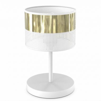Stolna lampa LUX 1xE27/15W/230V bijela/zlatna