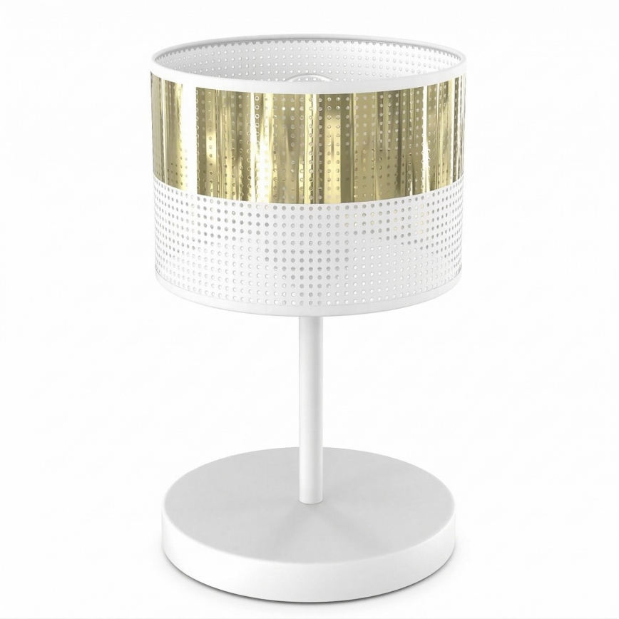 Stolna lampa LUX 1xE27/15W/230V bijela/zlatna
