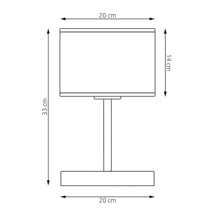 Stolna lampa LUX 1xE27/15W/230V crna/zlatna
