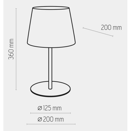 Stolna lampa MAJA 1xE27/15W/230V bijela