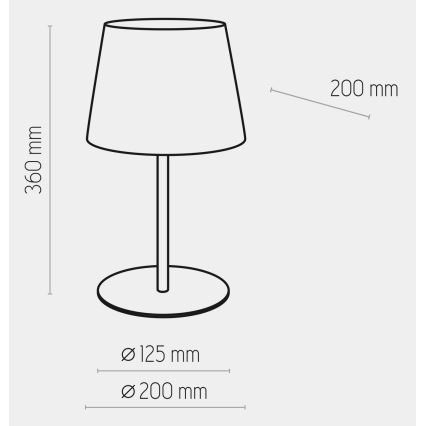 Stolna lampa MAJA 1xE27/15W/230V crna