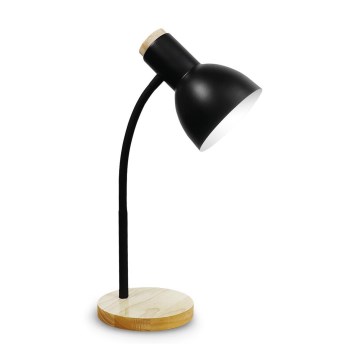 Stolna lampa MARMA 1xE27/60W/230V crna/kaučukovac