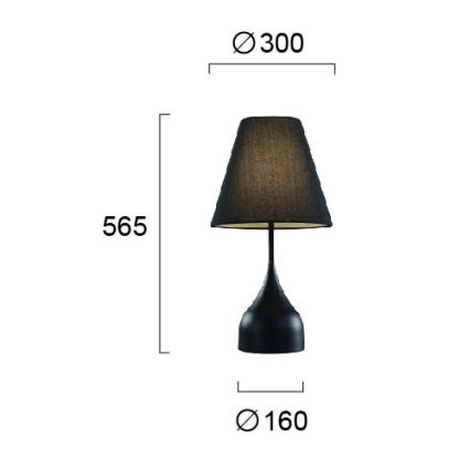 Stolna lampa MATINA 1xE27/40W/230V crna