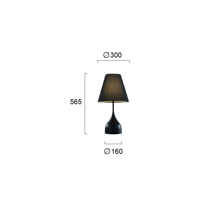 Stolna lampa MATINA 1xE27/40W/230V crna