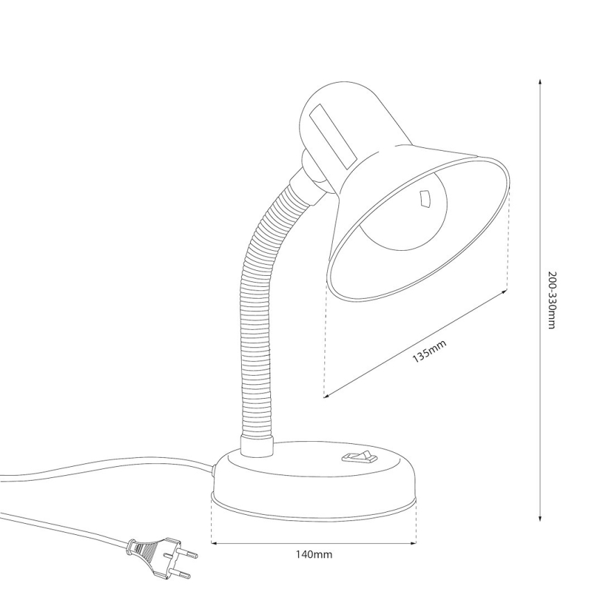 Stolna lampa MENTOR 1xE27/15W/230V bijela