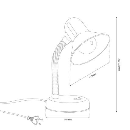 Stolna lampa MENTOR 1xE27/15W/230V crna