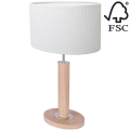 Stolna lampa MERCEDES 1xE27/40W/230V 46 cm bijela/hrast – FSC certificirano