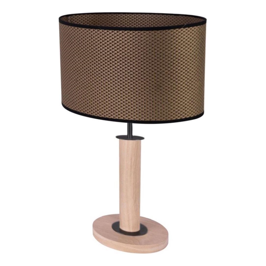 Stolna lampa MERCEDES 1xE27/40W/230V 46 cm smeđa/hrast