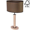 Stolna lampa MERCEDES 1xE27/40W/230V 60 cm smeđa/hrast – FSC certificirano