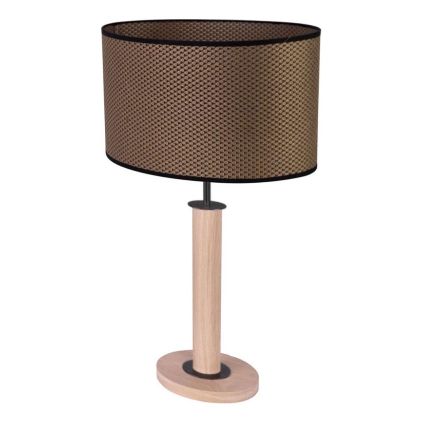 Stolna lampa MERCEDES 1xE27/40W/230V 60 cm smeđa/hrast