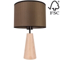 Stolna lampa MERCEDES 1xE27/40W/230V pr. 43 cm smeđa/hrast – FSC certificirano