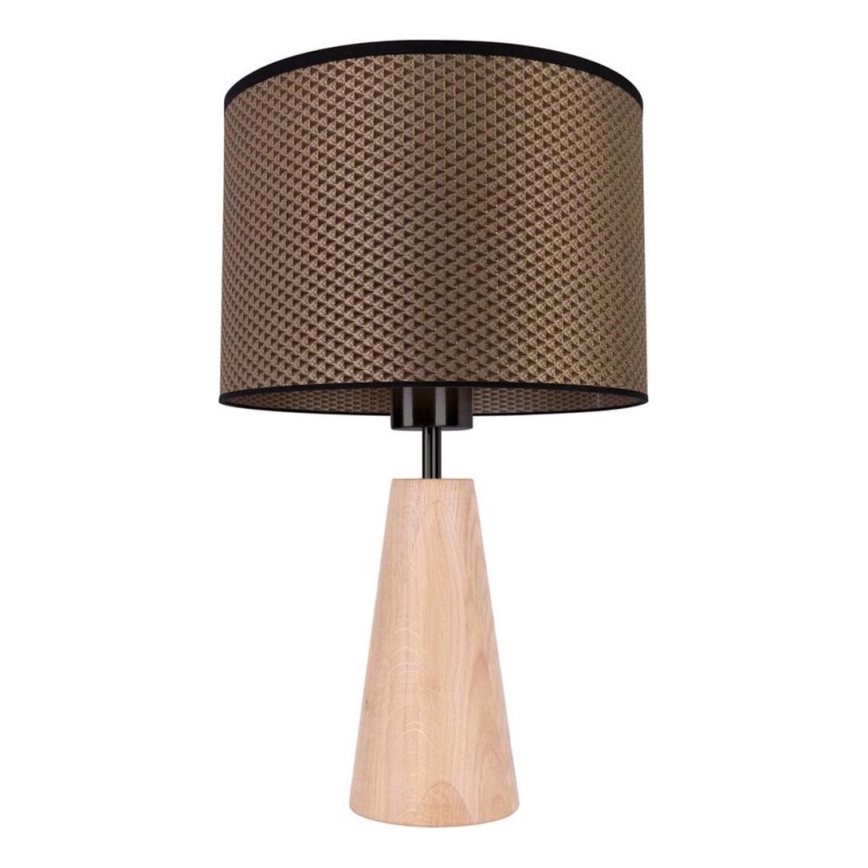 Stolna lampa MERCEDES 1xE27/40W/230V pr. 43 cm smeđa/hrast