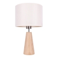 Stolna lampa MERCEDES 1xE27/40W/230V, promjer 43 cm, krem/hrast