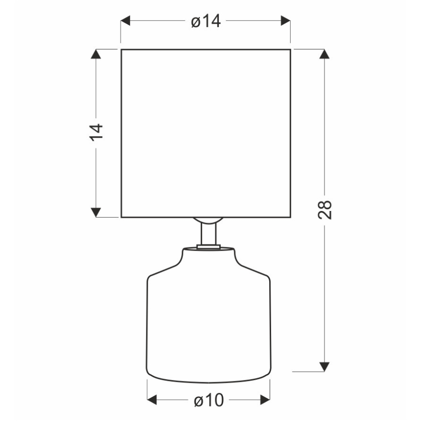 Stolna lampa MINOS 1xE14/40W/230V smeđa/bijela