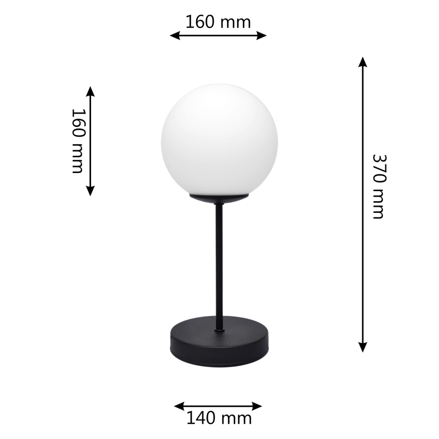 Stolna lampa MOON 1xE27/15W/230V crna