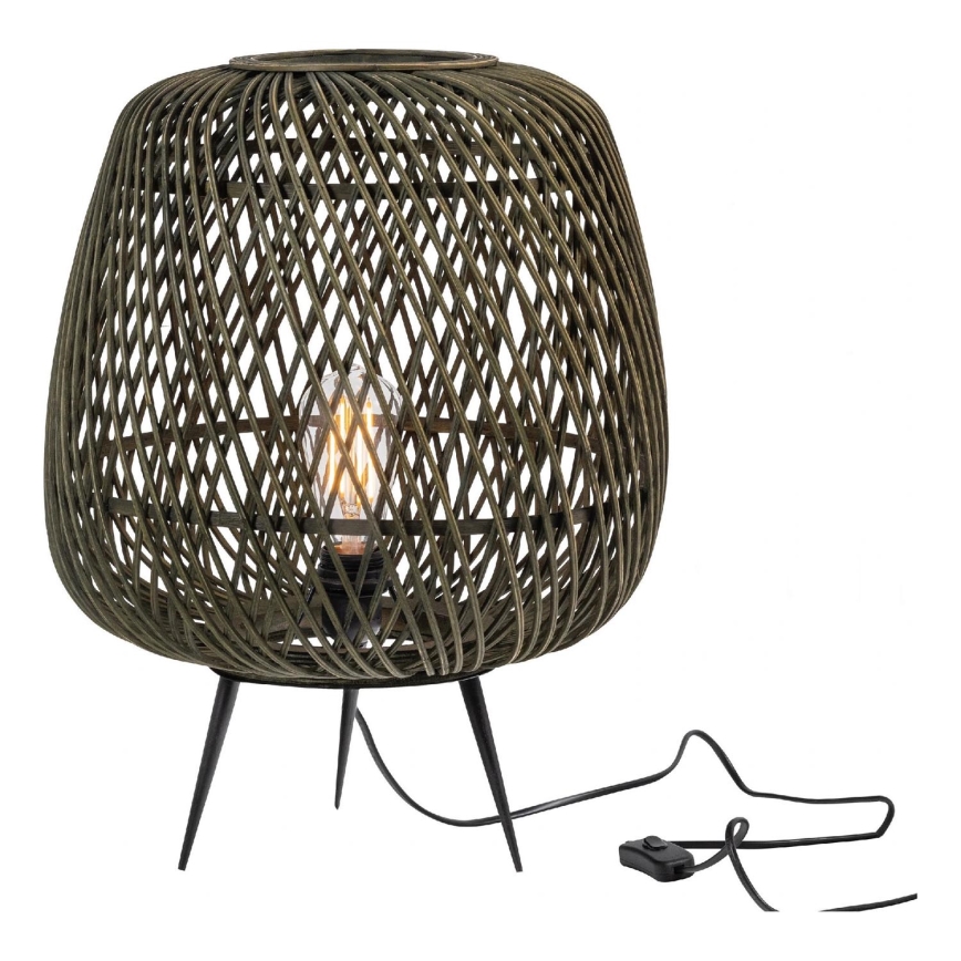 Stolna lampa MOZA 1xE27/60W/230V bambus zelena